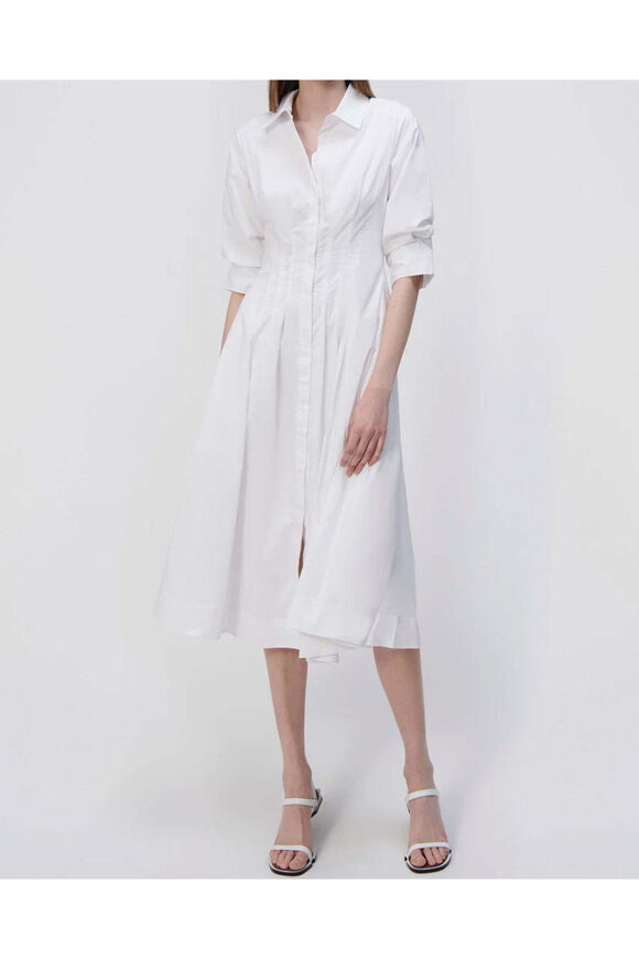 Simkhai White Pintuck Midi Dress - view 3