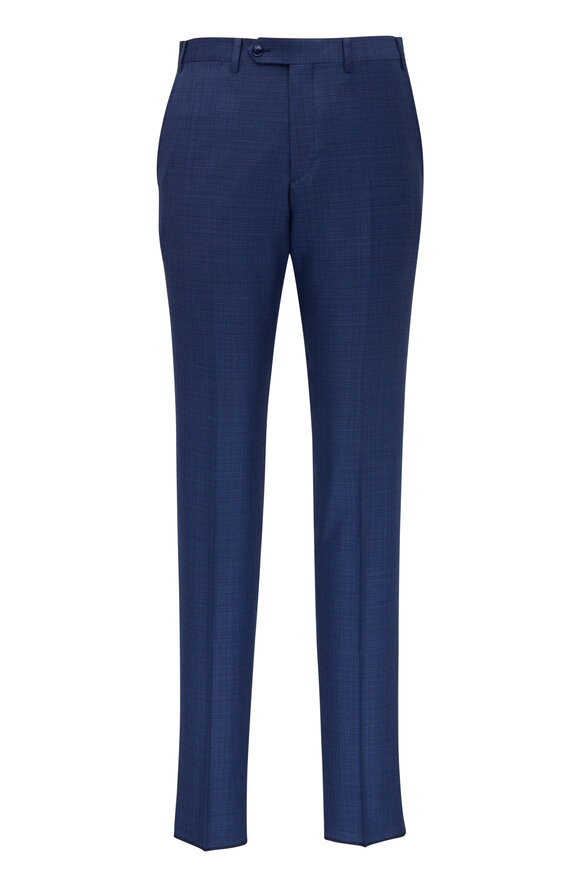 Atelier Munro - Navy Blue Textured Wool Suit