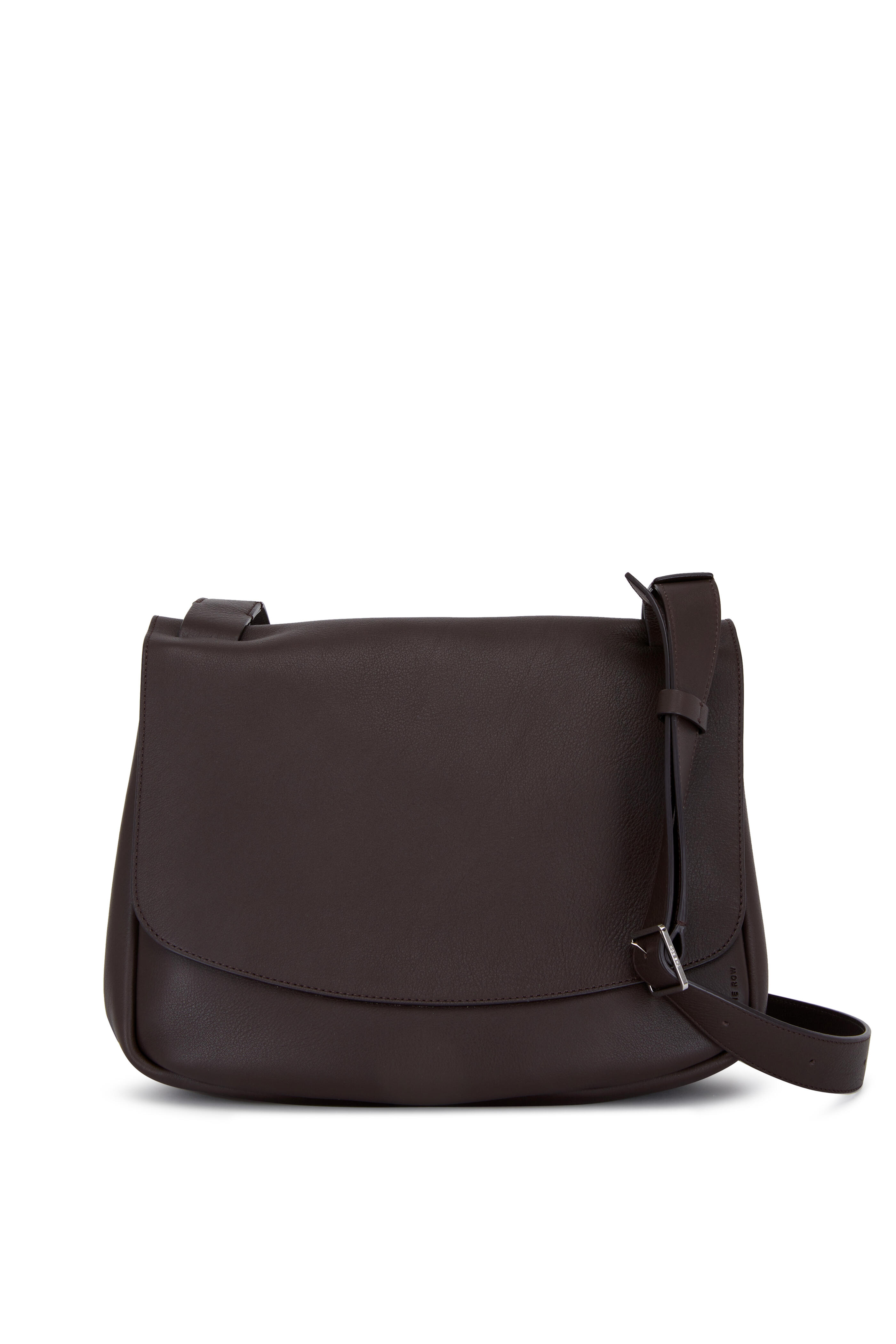 The Row - Mailbag Espresso Grained Leather Small Bag