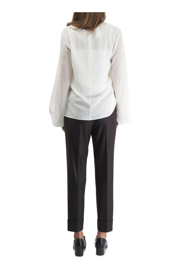 Akris - White Silk Blouse 