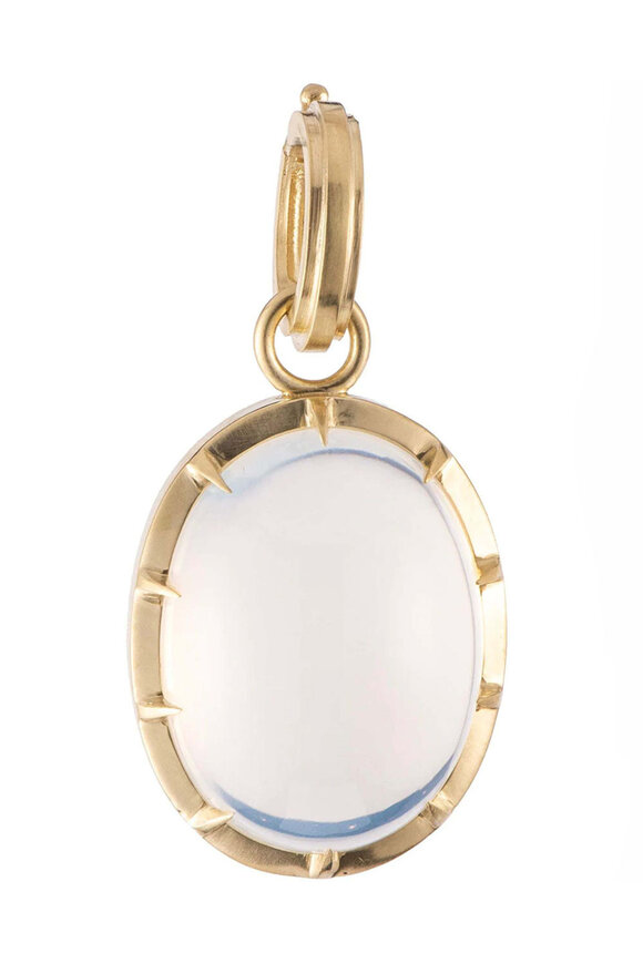 Sylva & Cie Oval Fire Moon Quartz Pendant - view 1