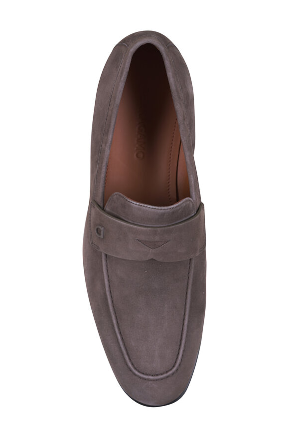 Ferragamo Tiberio Gray Suede Loafer - view 3