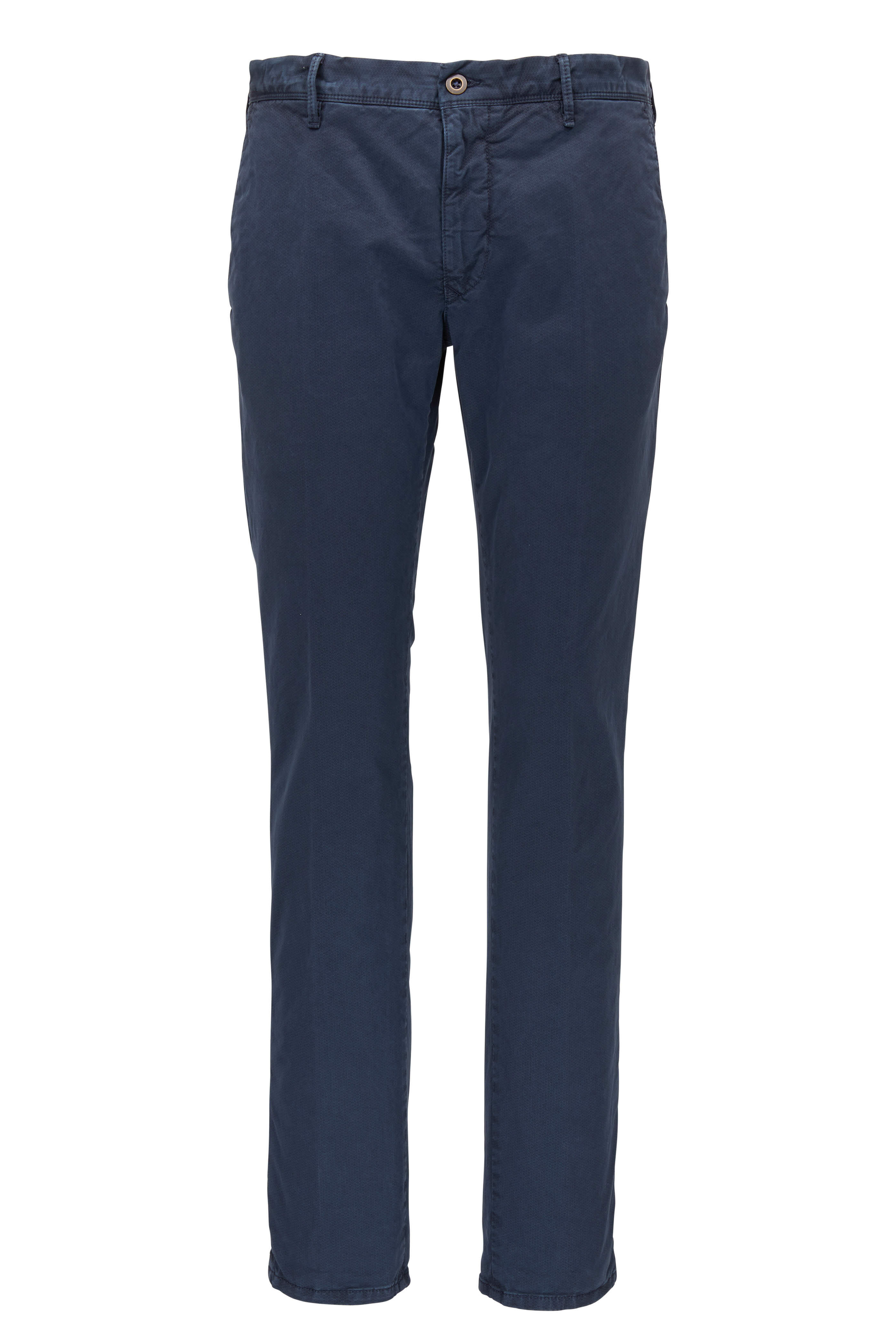 Incotex Men's Blue Tonal Micro Print Slim Fit Pants