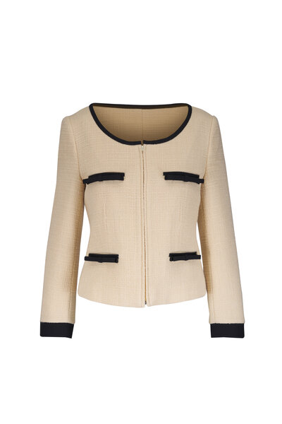 VALENTINO ノーカラージャケット 黒・白ドット uploading-1452756.jpg