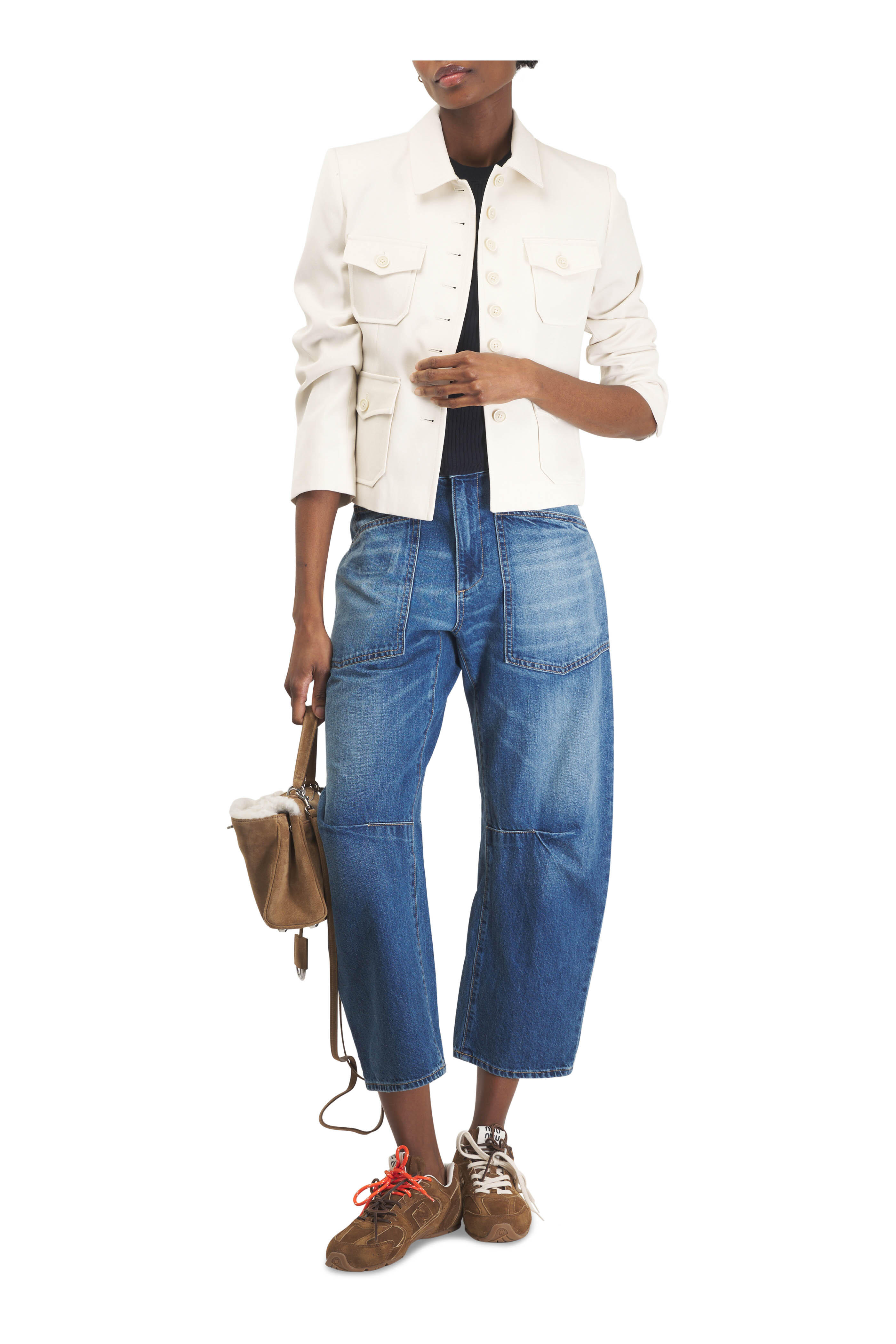 Nili Lotan - Dorset Dark Navy Cotton Ribbed Sweater