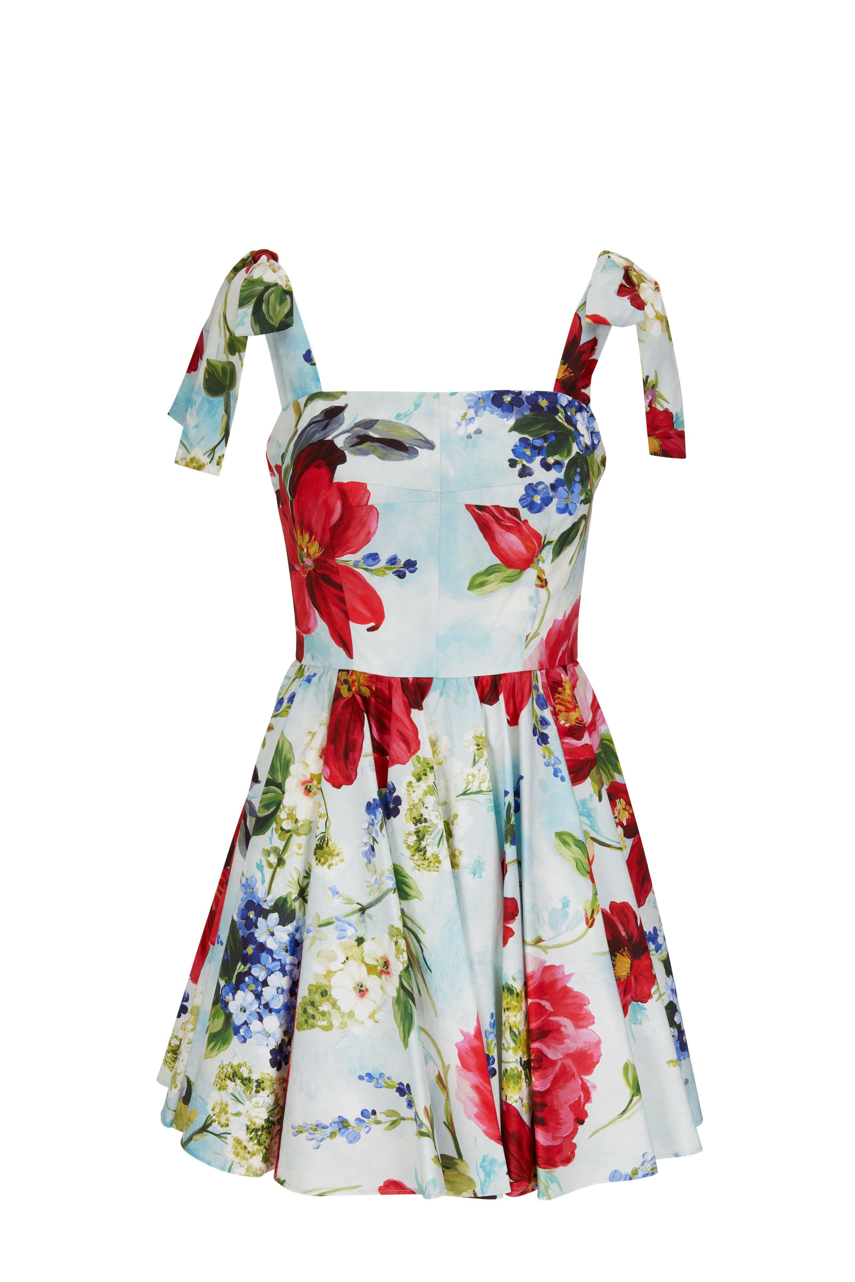 Dolce & Gabbana - Multicolor Floral Cotton Mini Sun Dress