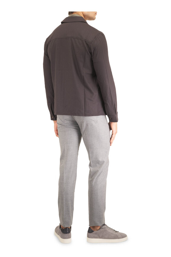 Marco Pescarolo Urus Dark Brown Cashmere Full Zip Jacket - view 4