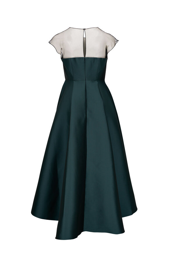 Sachin + Babi - Blakely Forest Green Stretch Mikado High-Low Gown 