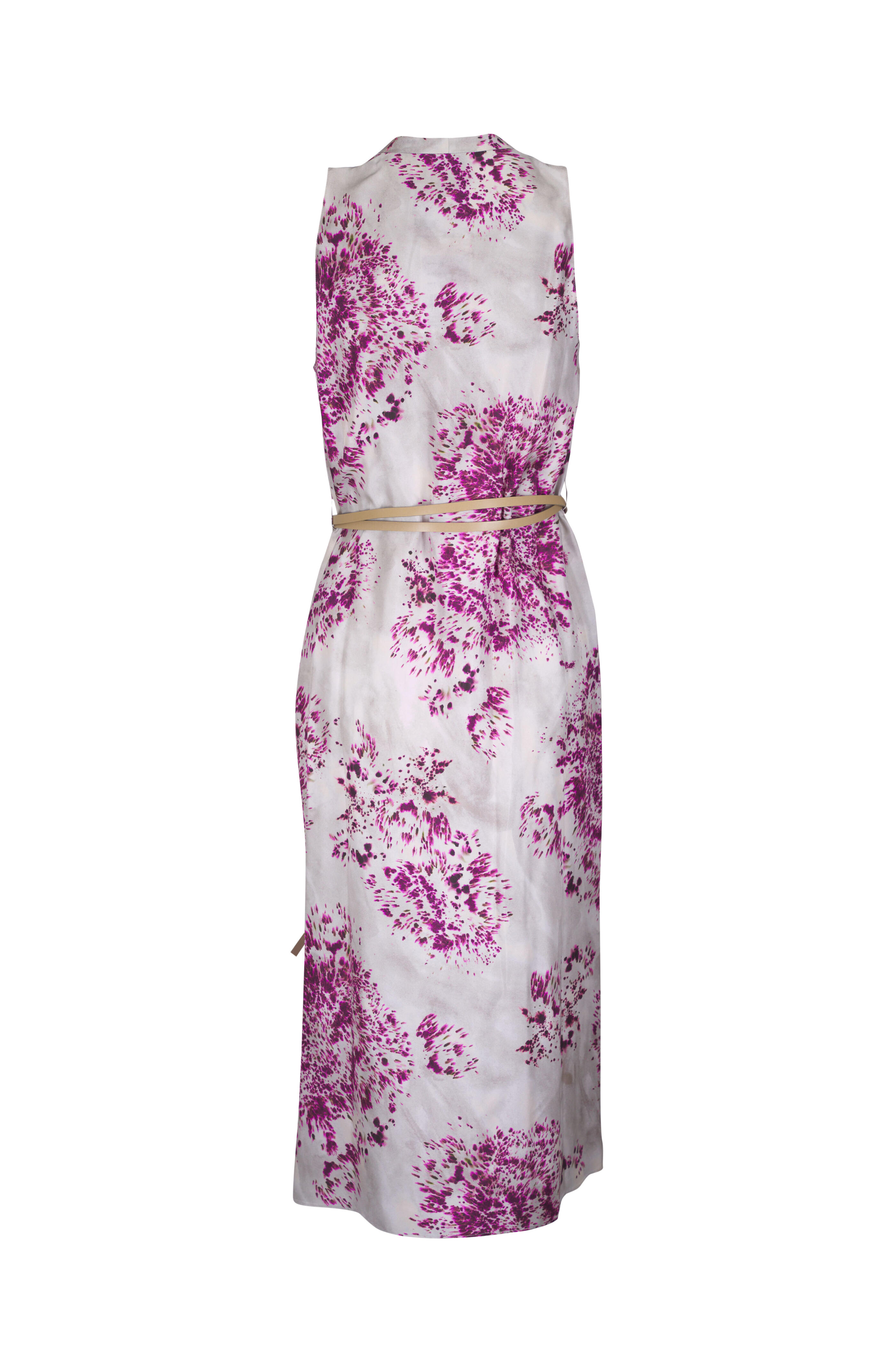 Lafayette 148 New York - Violet Spotted Glaze Print Silk Twill Dress