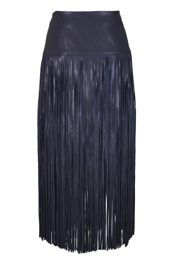 TWP Tangled Up + Blue High Rise Leather Maxi Skirt - view 3