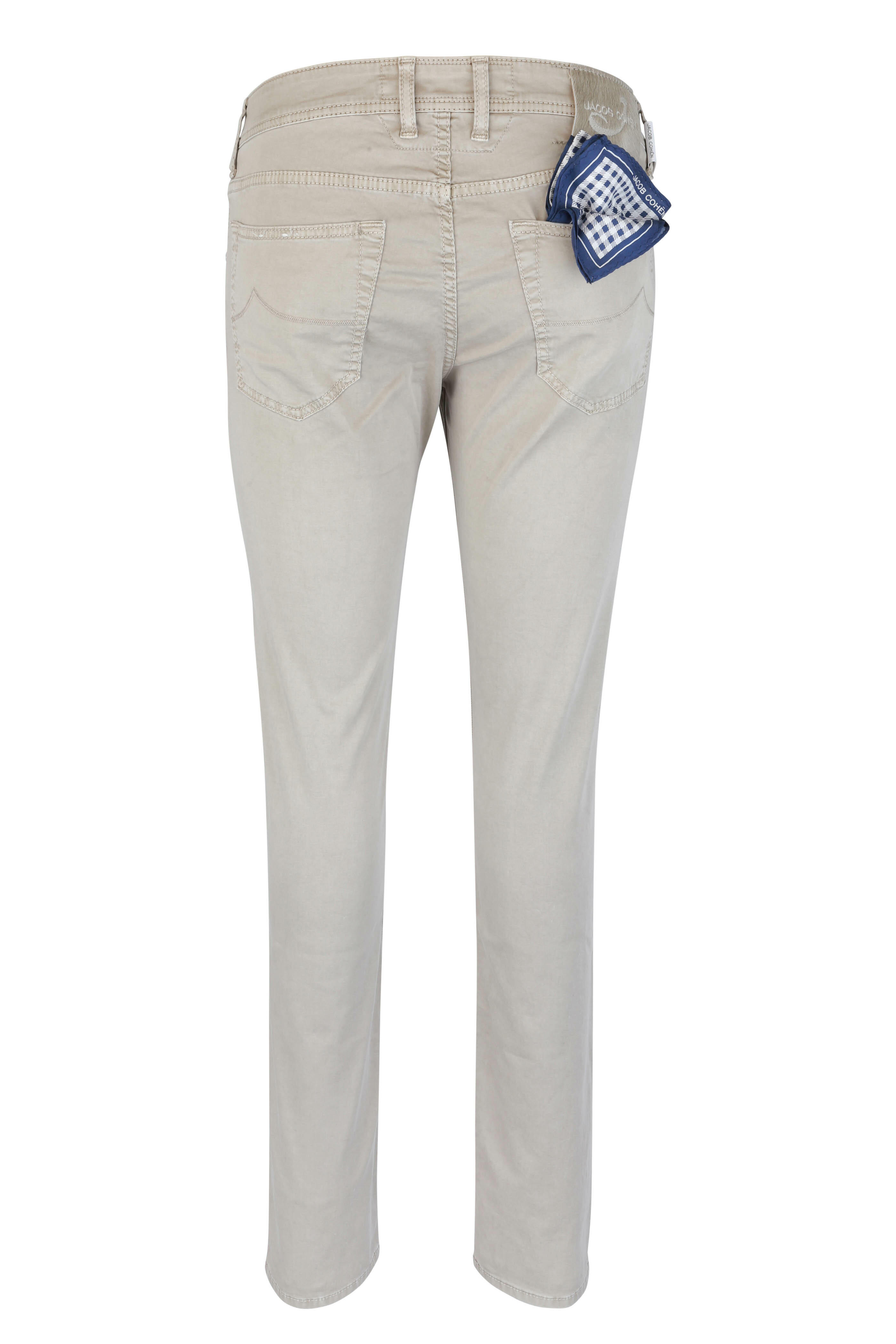 Jacob Cohen - Tan Gabardine Five-Pocket Jean - view 2