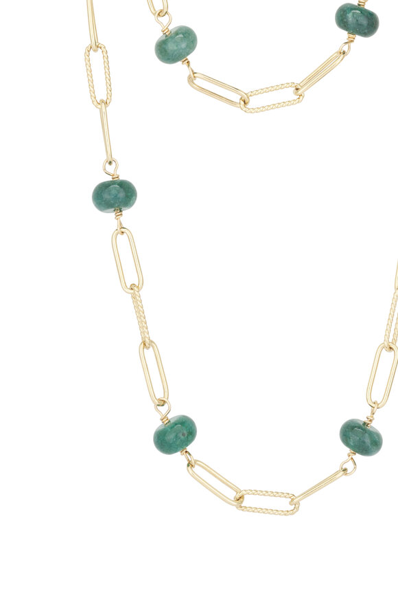 Cristina V. Agate Hand Linked Safety Pin Necklace - view 2
