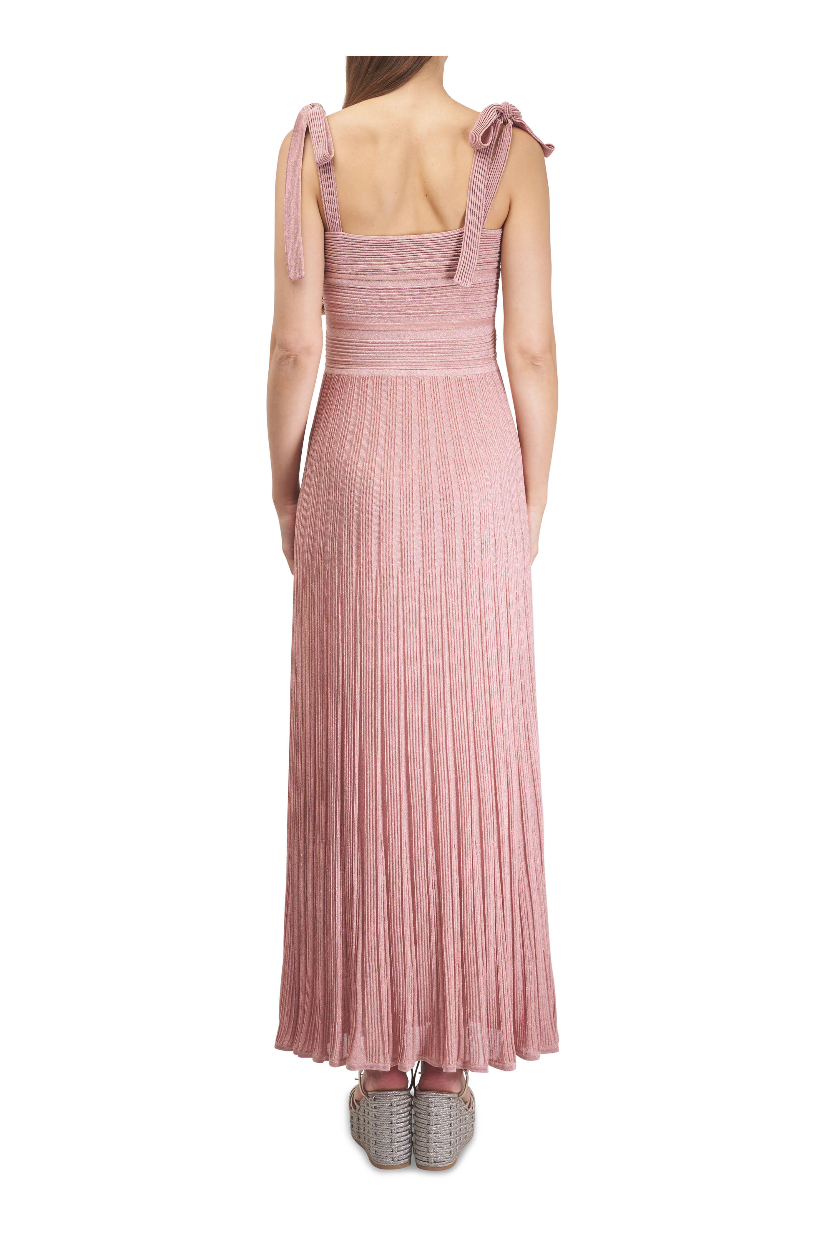 Zimmermann - Lucky Pink Metallic Tie Dress | Mitchell Stores