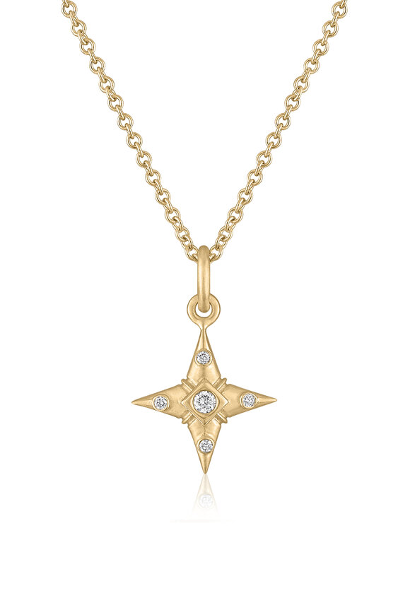 Loriann 14k Yellow Gold Rising Star Pendant