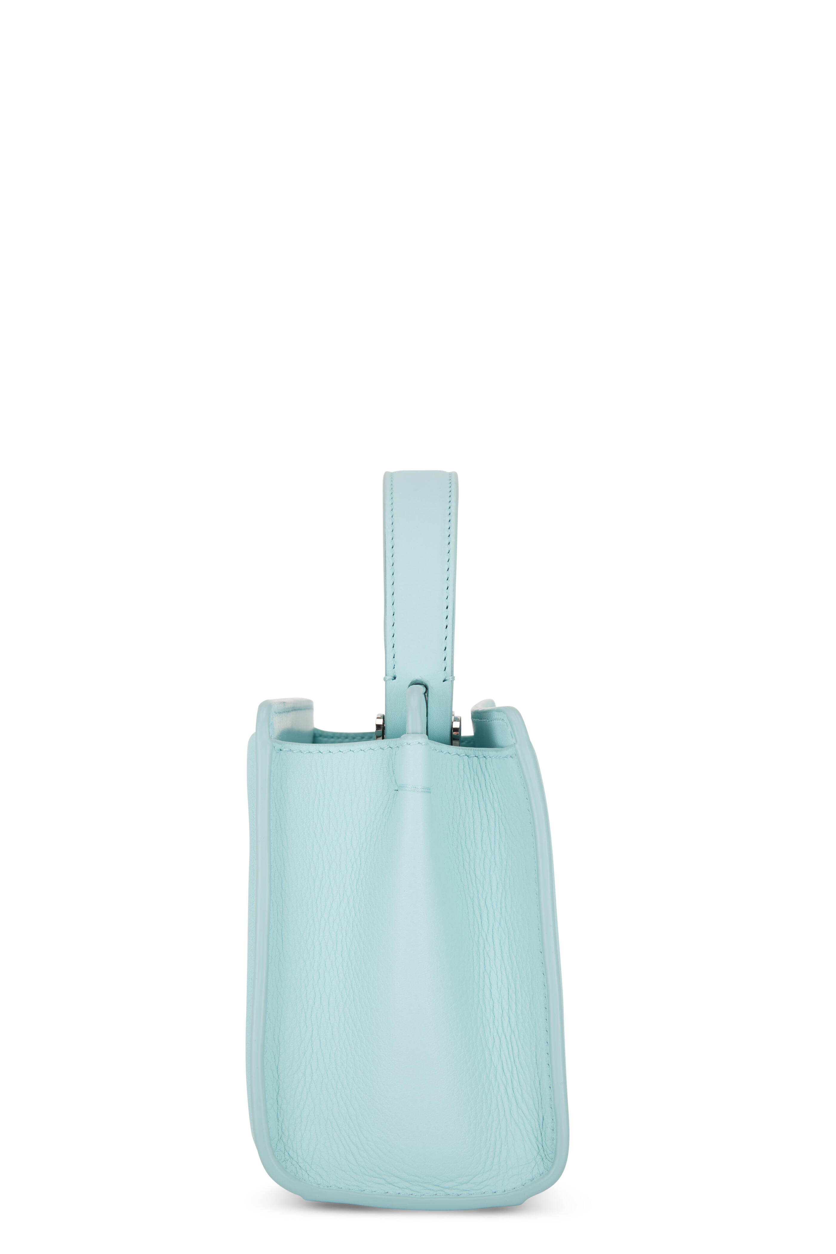 Loro Piana - Cluisee Crystal Blue Leather Small Top Handle Bag