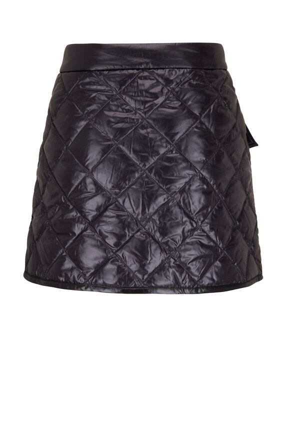 Moncler - Black Puffer Diamond Quilted Mini Skirt 
