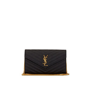 Monogram Quilted Leather Wallet Clutch