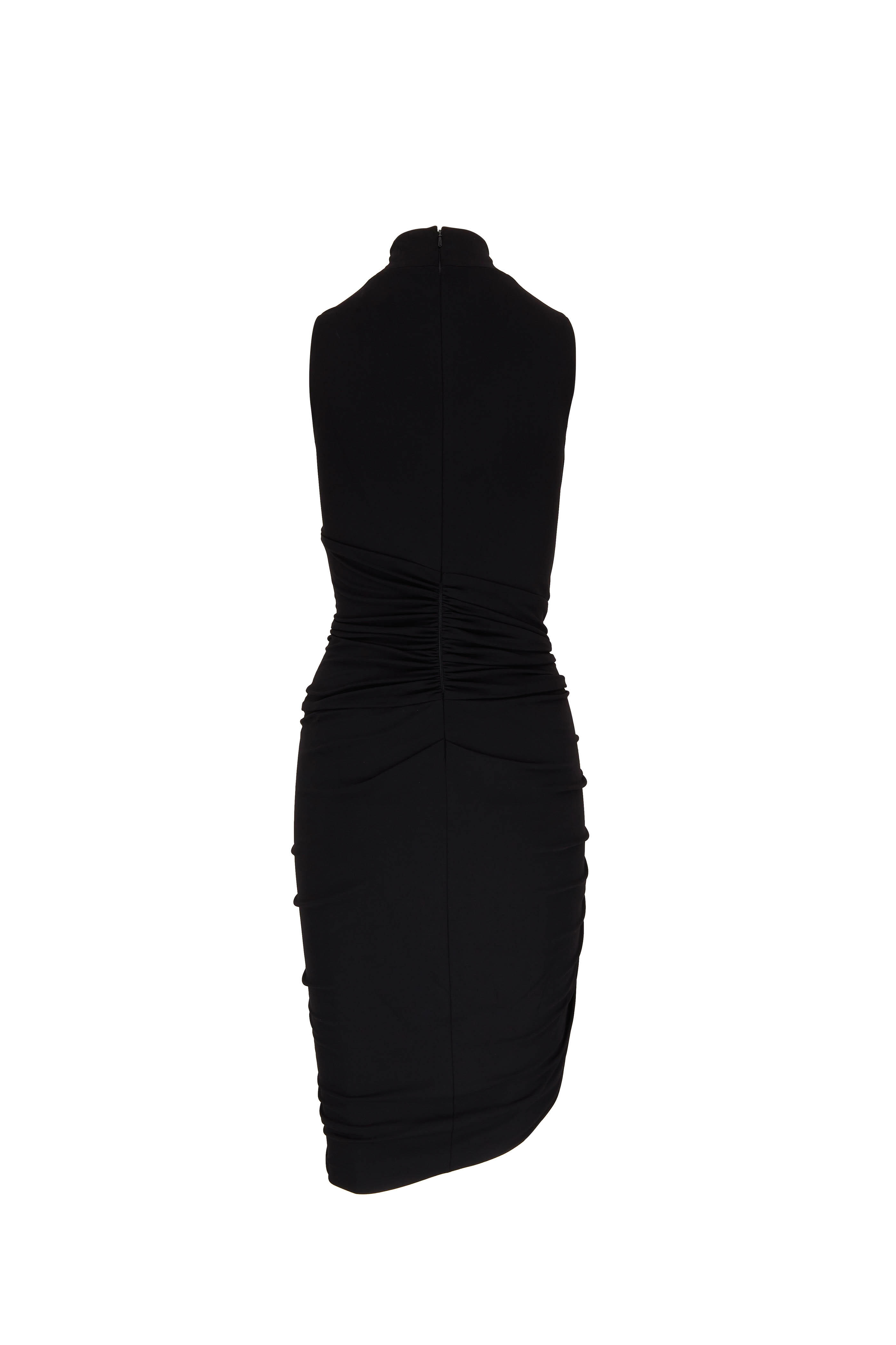 Michael Kors Collection - Black Turtleneck Tulip Sheath Dress