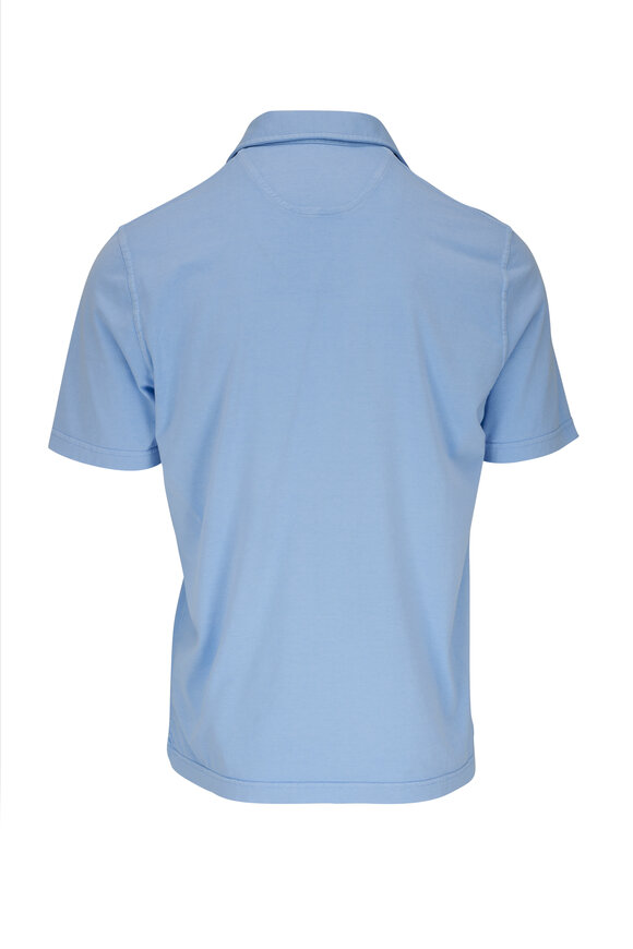 Fedeli - Light Blue Jersey Short Sleeve Polo