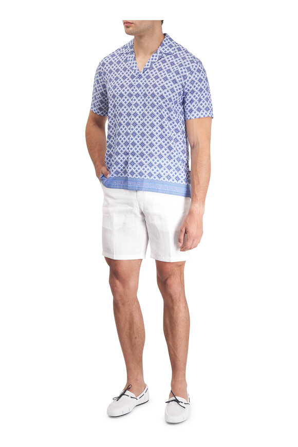 Orlebar Brown Norwich White Linen Shorts - view 2