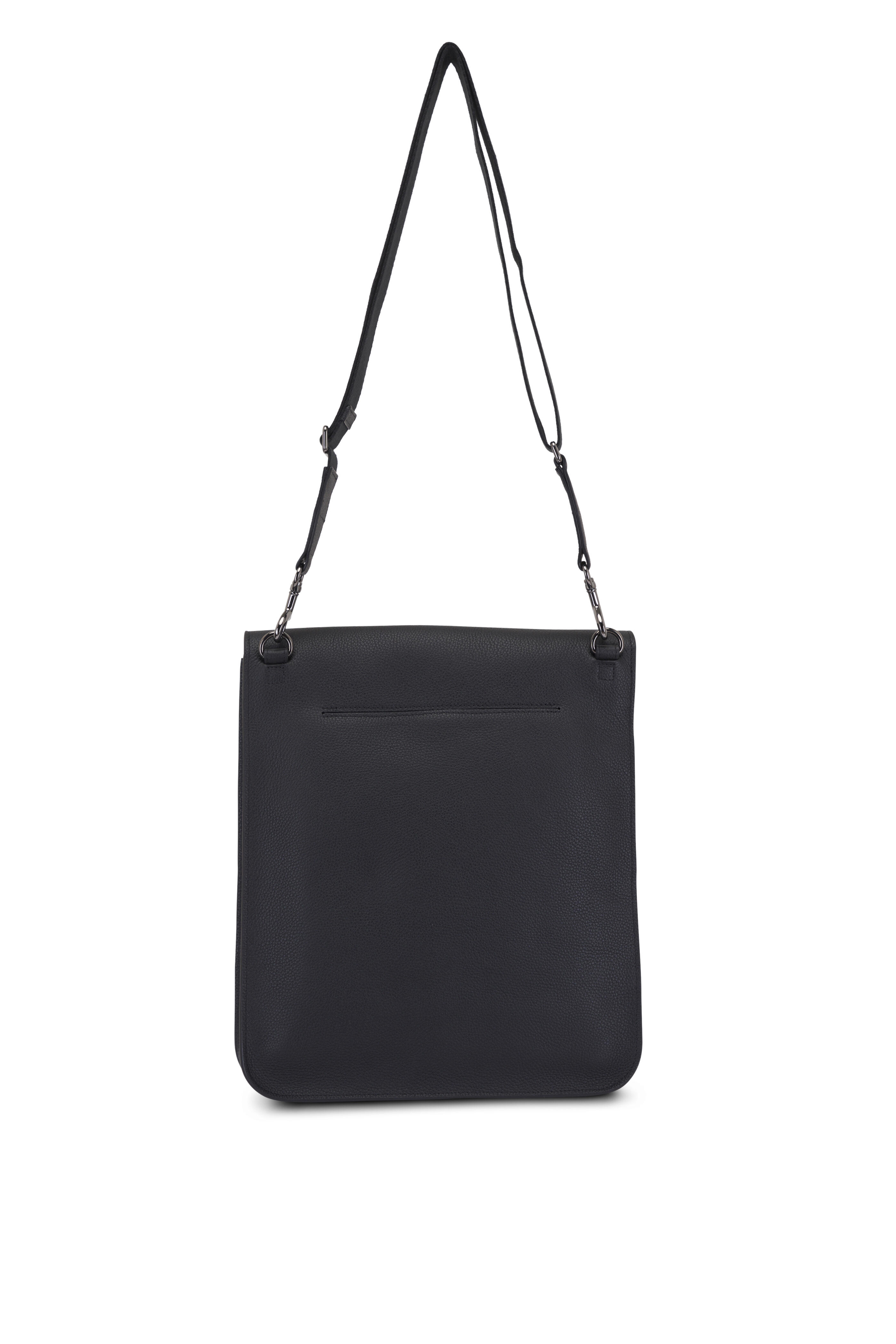 Akris - Large Anouk Black Leather Messenger Bag | Mitchell