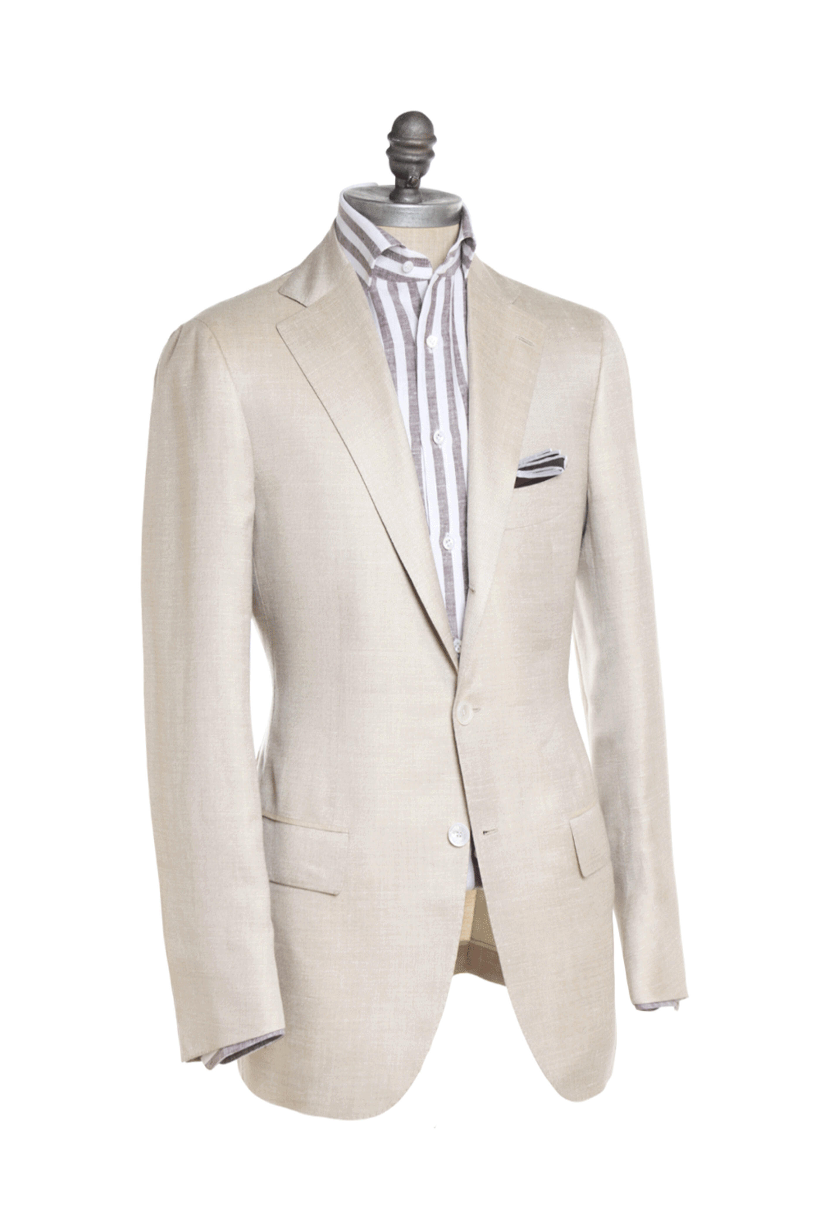 Cesare Attolini - Beige Solid Sportcoat | Mitchell Stores