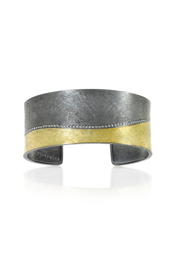 Todd Reed - 18K Yellow Gold & Sterling Silver Diamond Cuff
