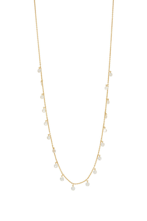 Kai Linz - Yellow Gold Diamond Drop Necklace