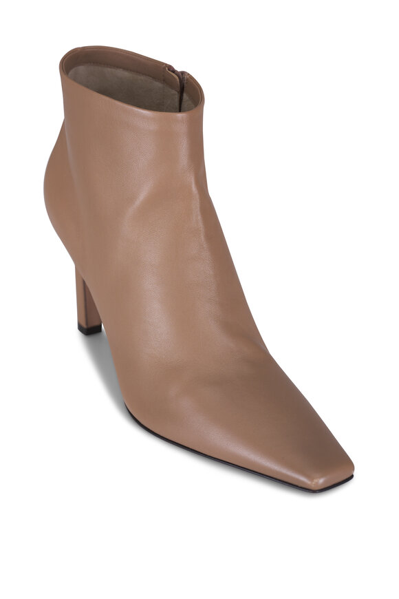 The Row Carla Lama Leather Ankle Boot, 80mm