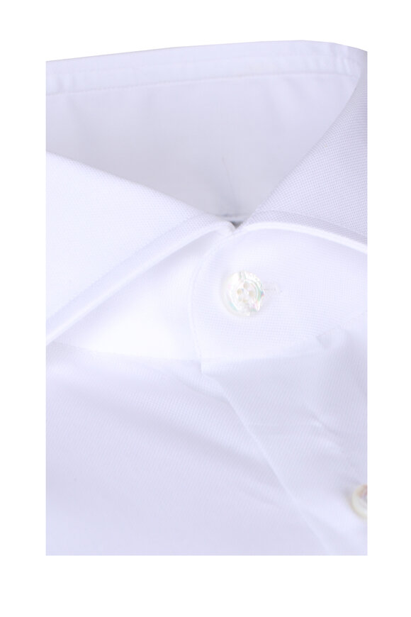 Finamore White Royal Oxford Dress Shirt - view 2