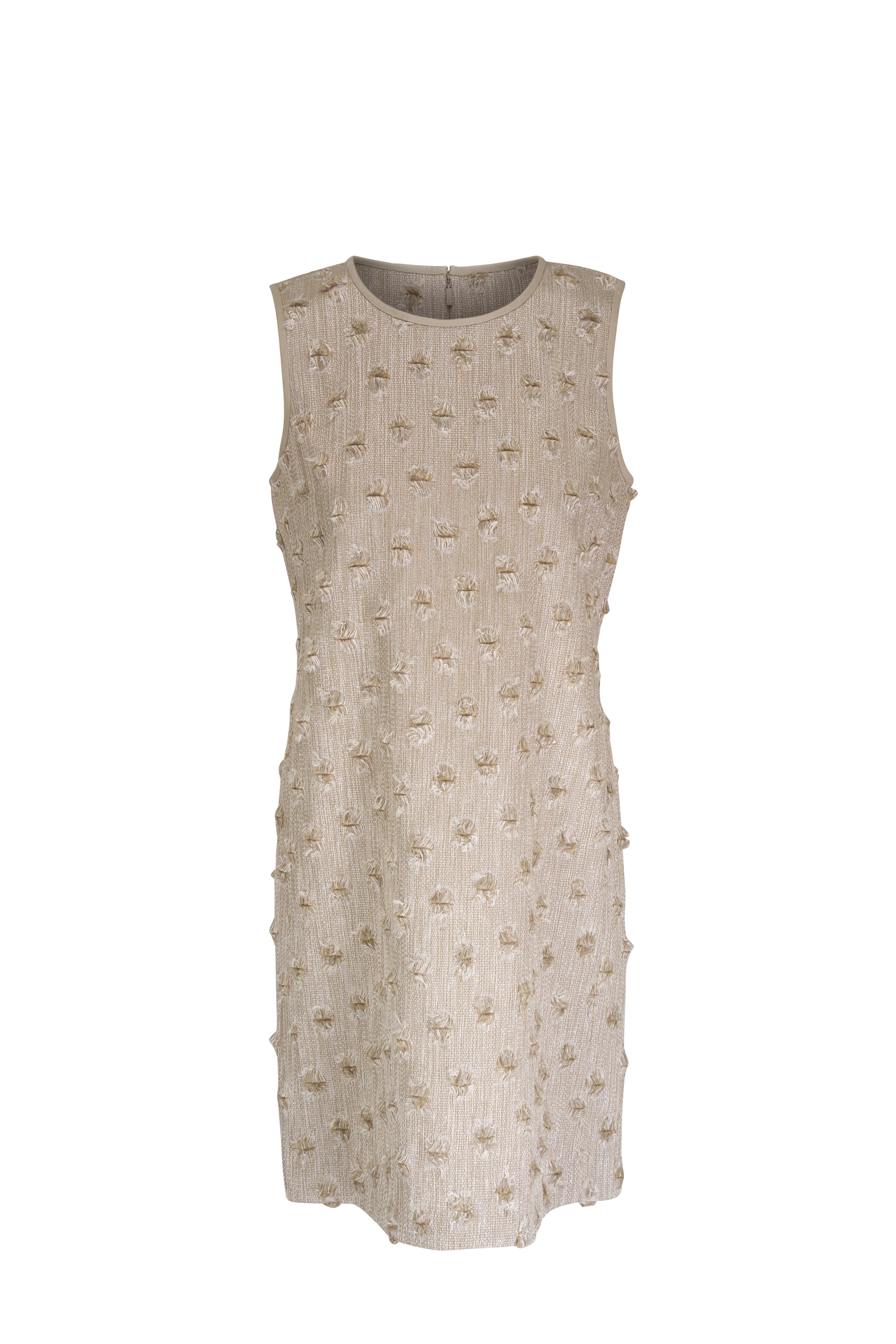 Lafayette 148 New York - Iridescent Fringed Dot Jacquard Shift Dress