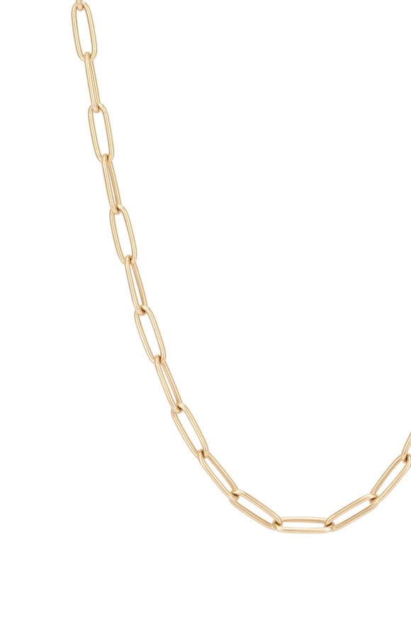 Marlo Laz 14k Yellow Gold Petite Paperclip Chain - view 2