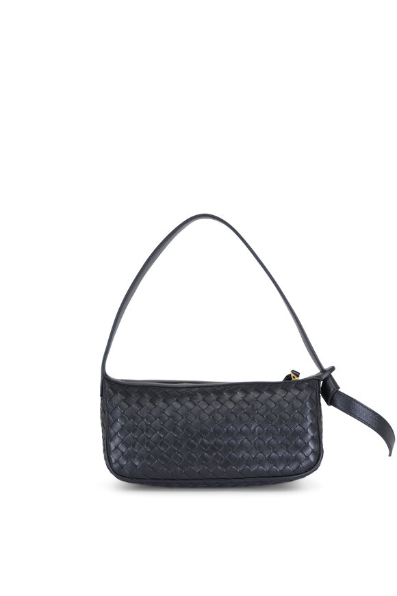 Bottega Veneta Nodo Black Intrecciato Leather Shoulder Bag - view 5