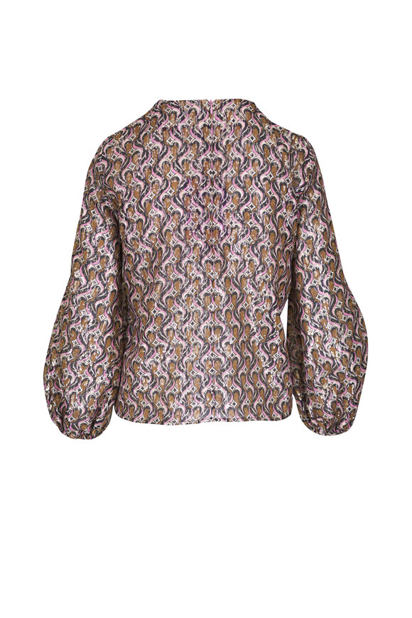 La Double J - Charming Top Metallic Print Blouse