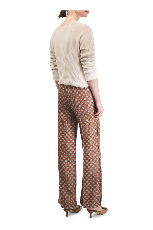 Kinross Wandering Dune Cashmere Cable Knit Sweater - view 4