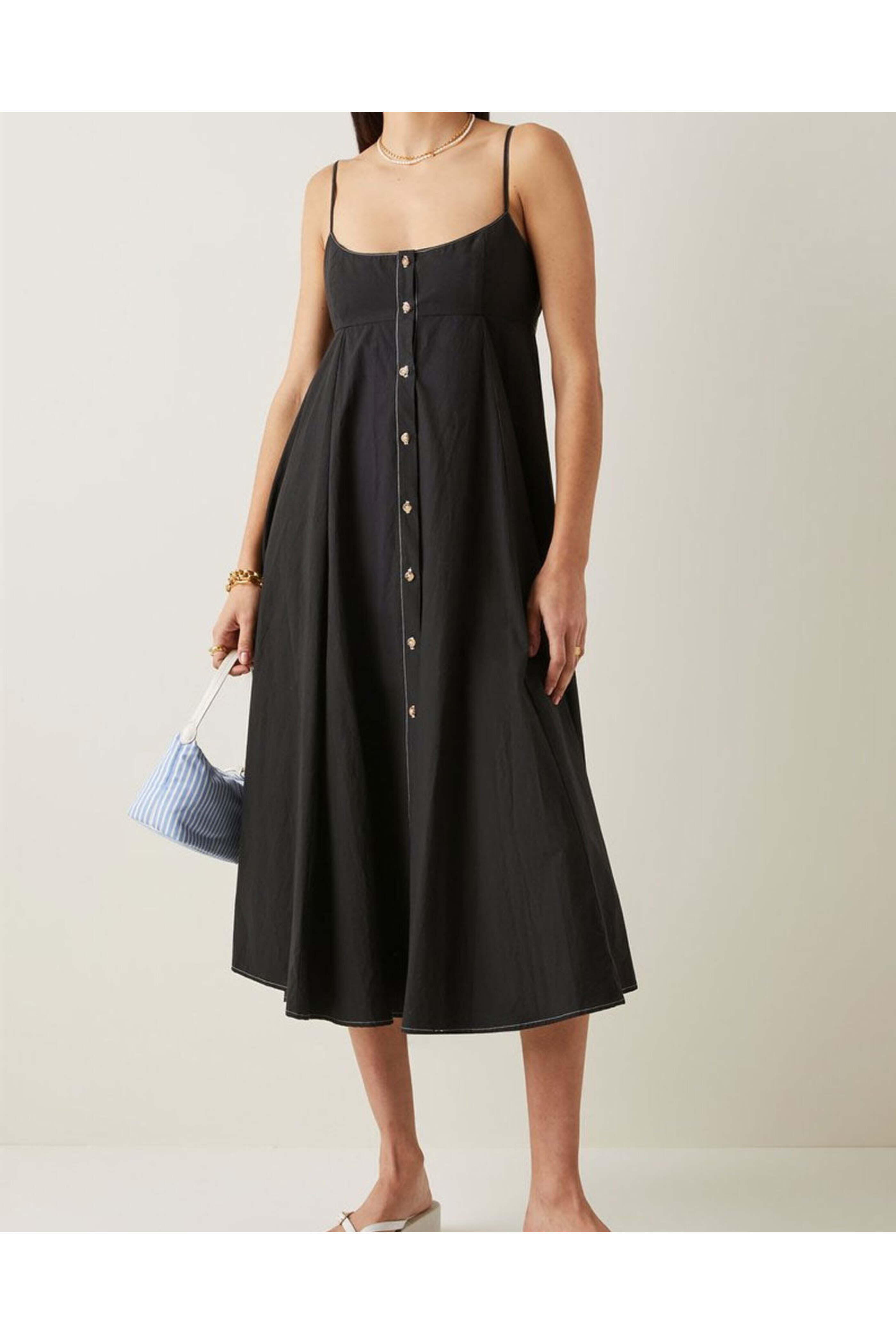 Lucy Blair Llc Dba Ciao Lucia - Black Poplin Deia Dress
