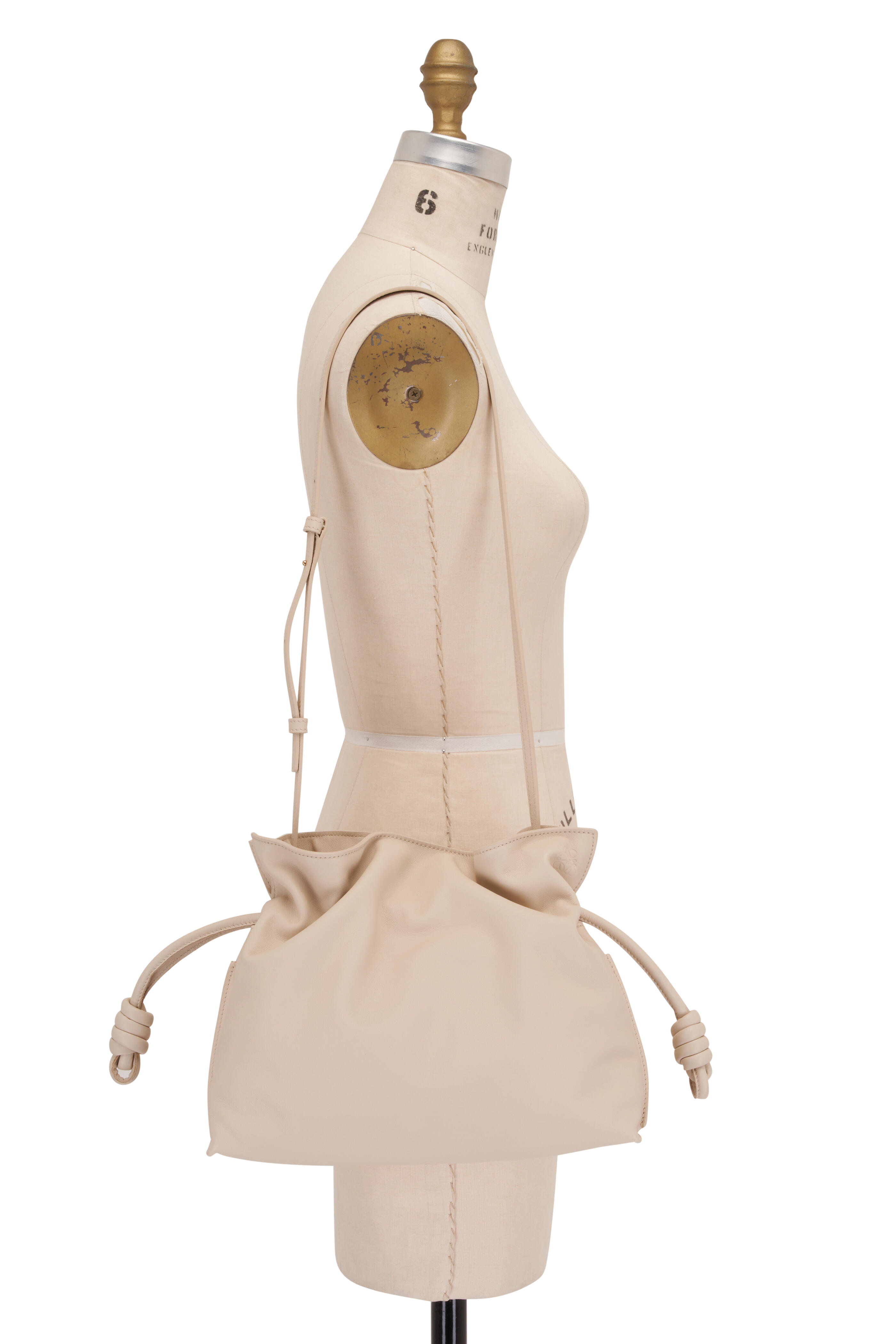 Loewe - Medium Flamenco Angora Leather Knot Clutch