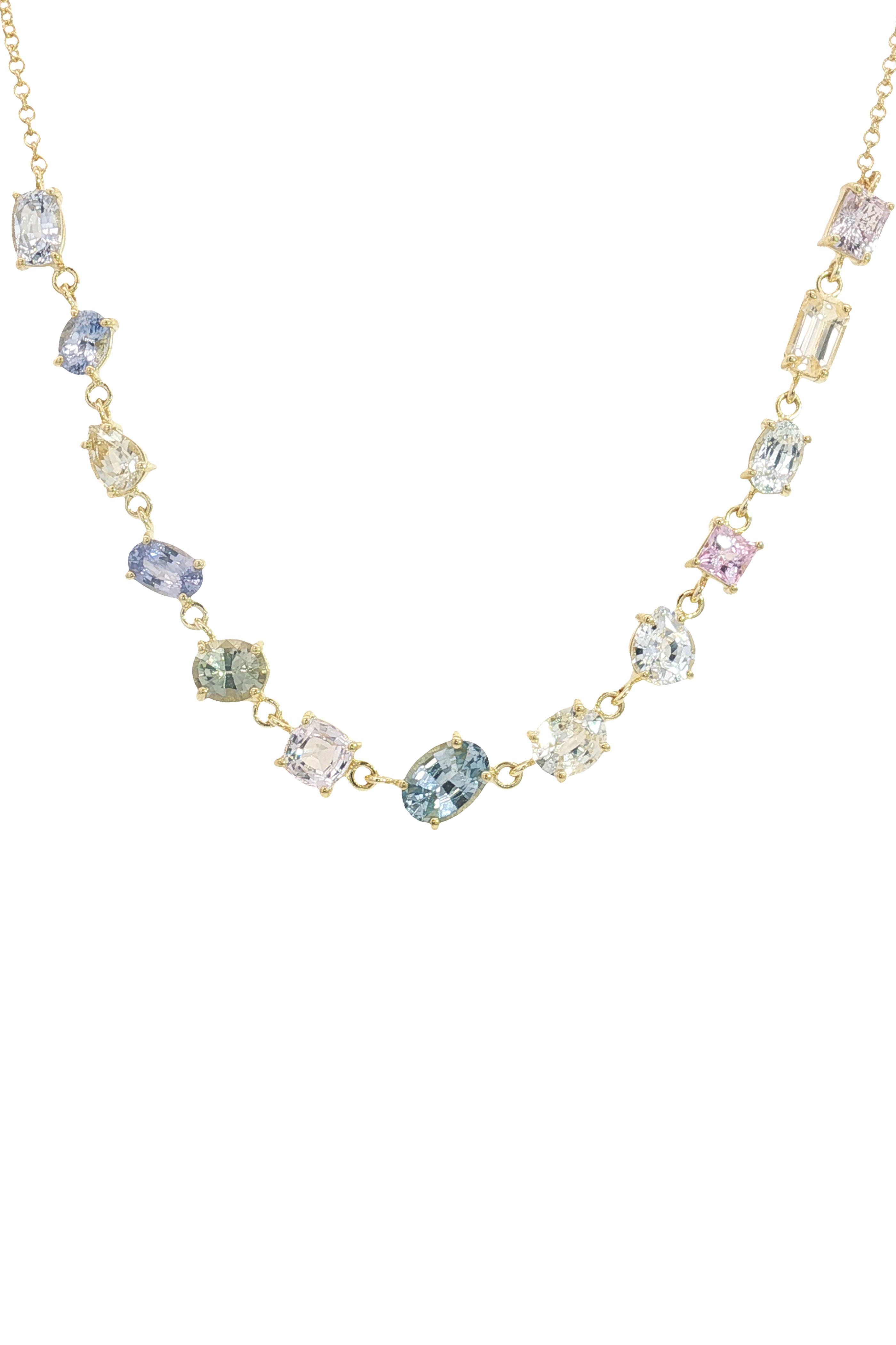 Lauren K - Multicolor Sapphire Charm Necklace - view 1