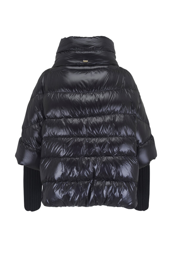 Herno Black Nylon Ultralight Short Down Puffer - view 4