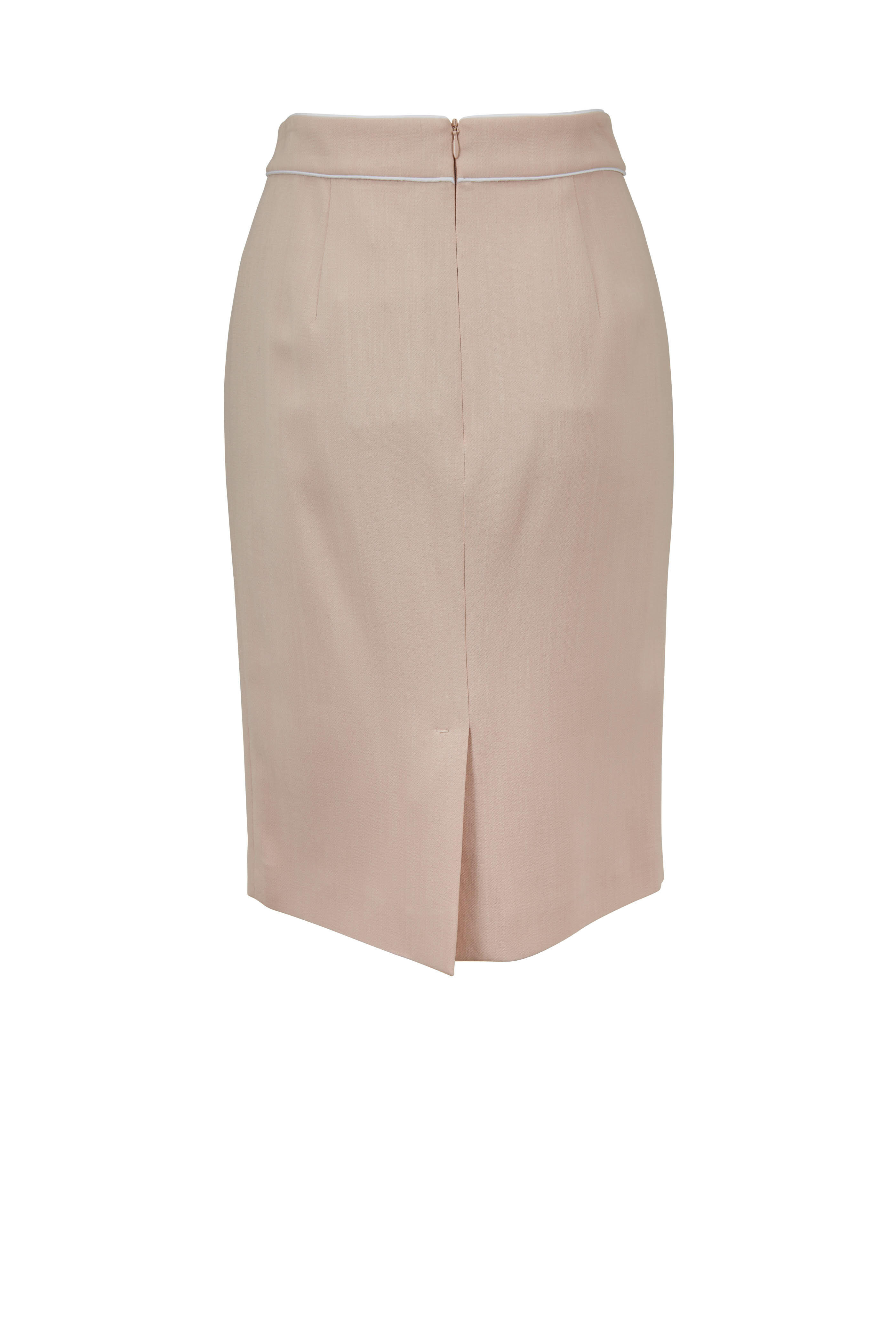 Powder pink pencil outlet skirt