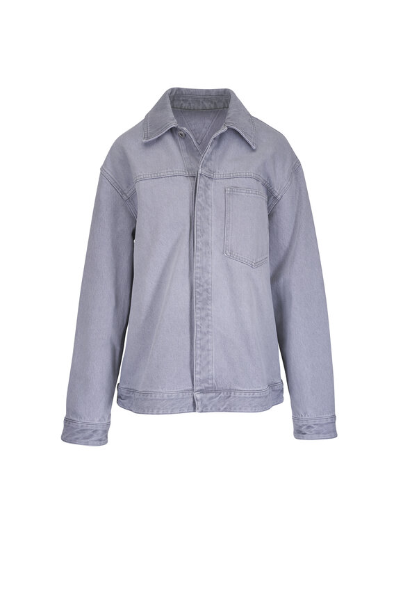 Bottega Veneta Light Gray Washed Denim Jacket