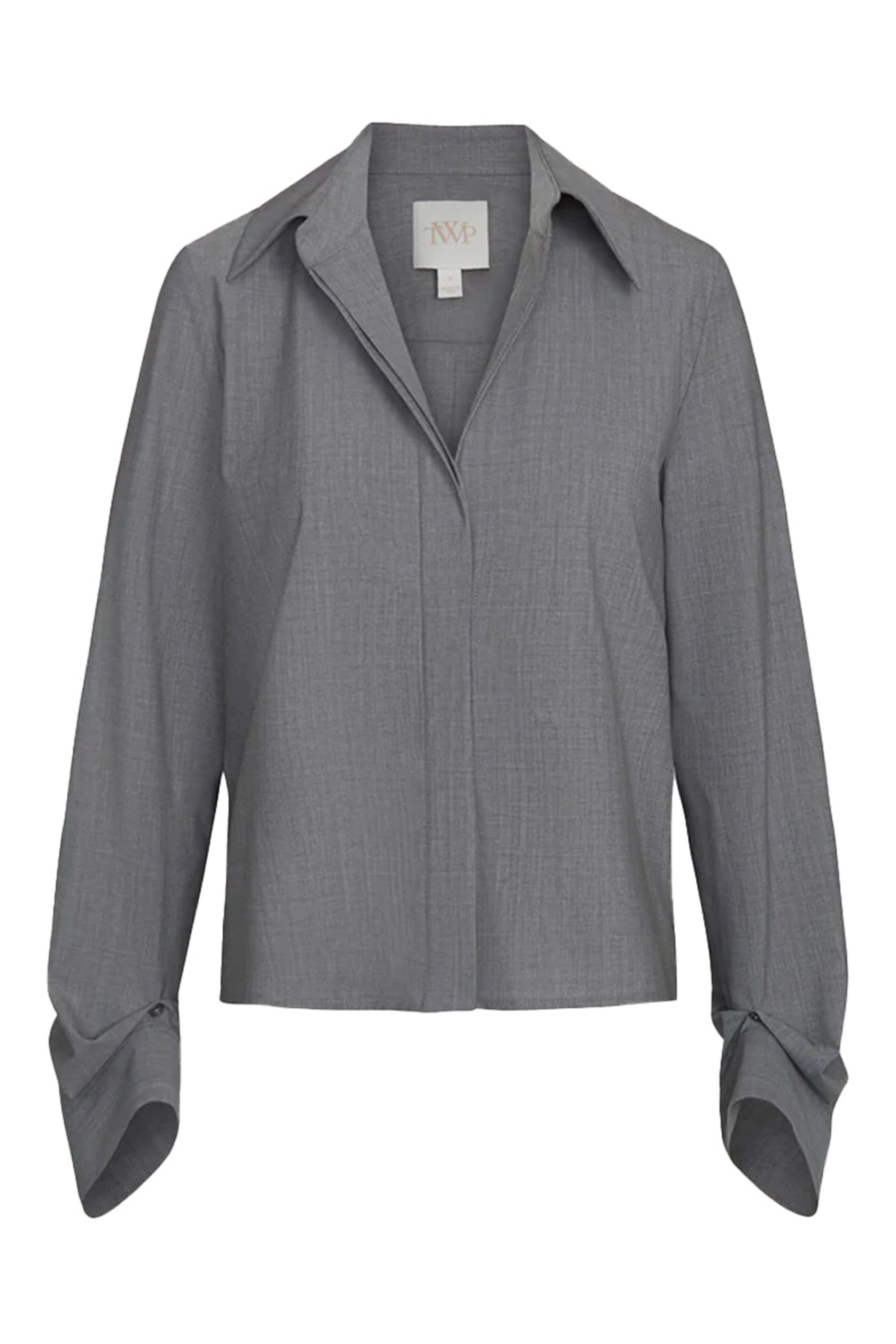 TWP - Button Me Up Medium Heather Gray Shirt | Mitchell Stores