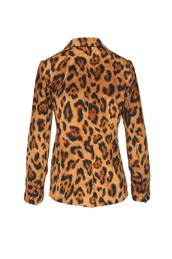 L'Agence - Colin Double Breasted Leopard Print Blazer 