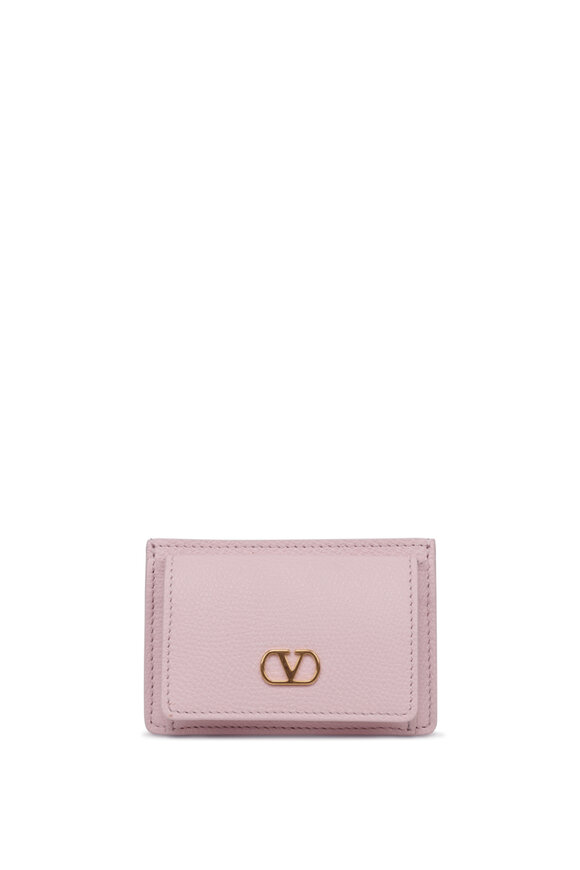 Valentino Garavani - Hot Pink Leather Rockstud Card Holder