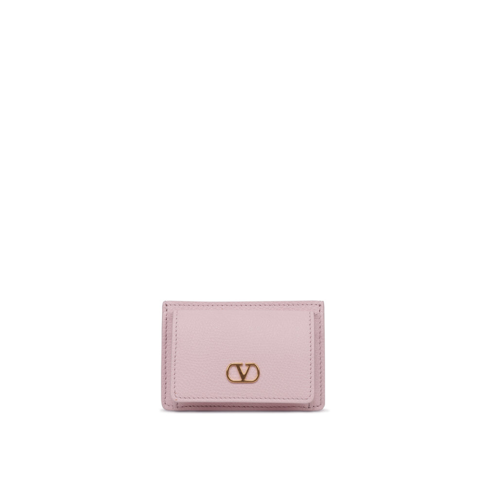 Valentino Garavani - VLogo Coin and Card Case in Rose Quartz