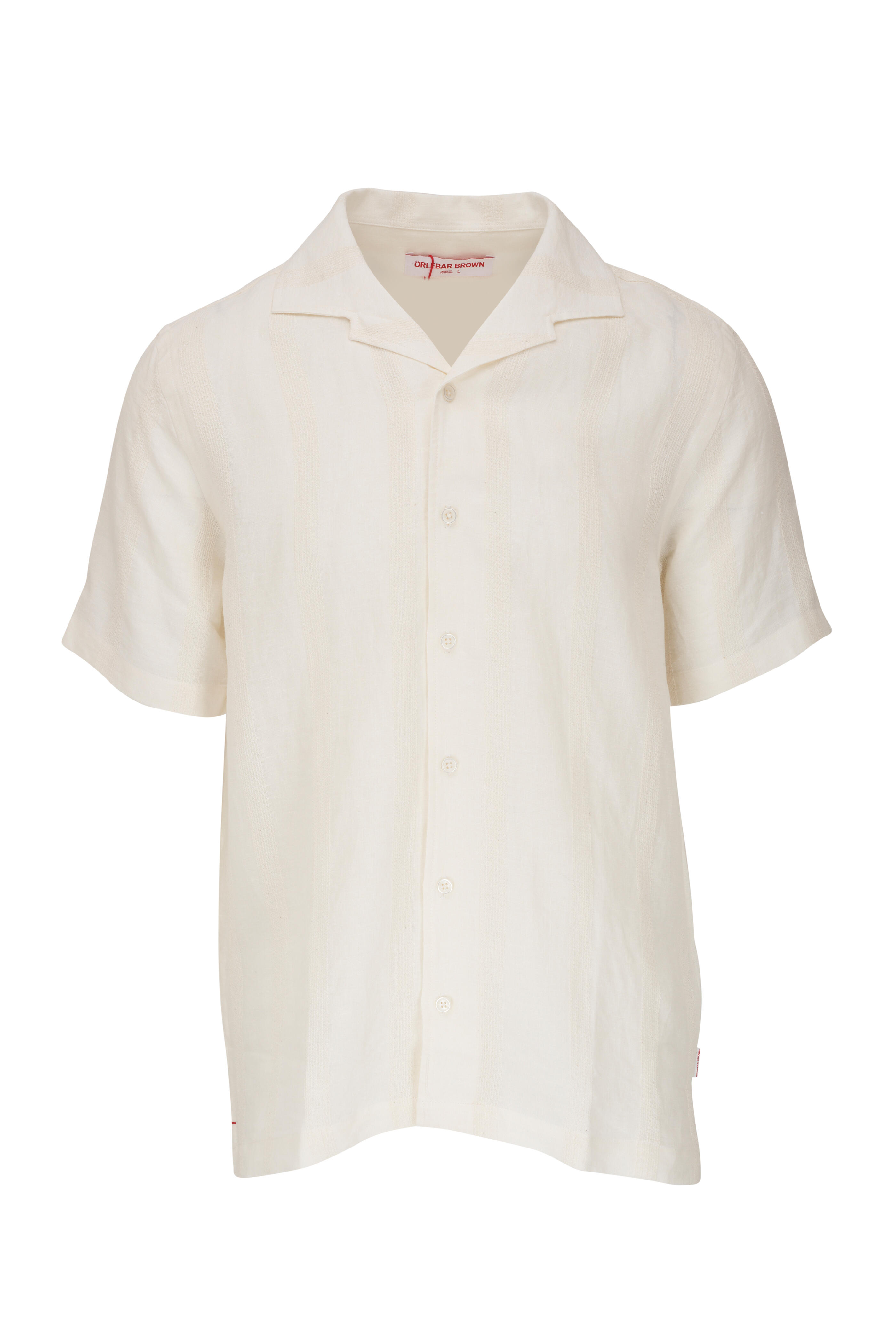 Orlebar Brown - Hibbert Sandbar Short Sleeve Linen Sport Shirt