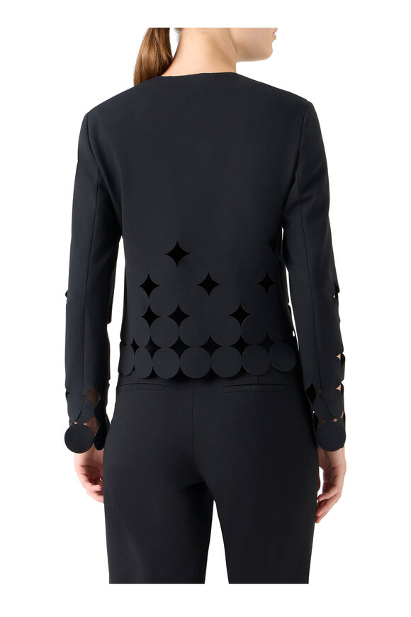 Akris Punto Black Cut Out Dot Boxy Jacket - view 3