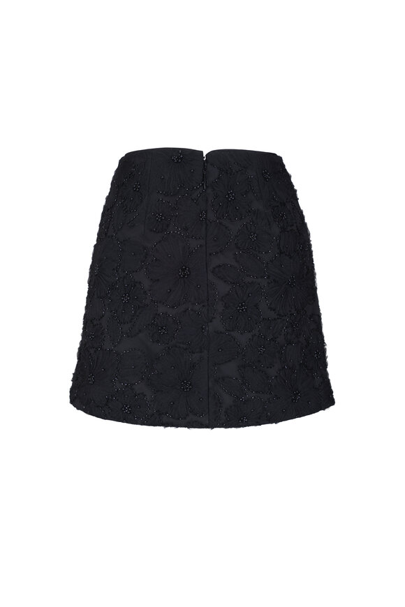 Veronica Beard Olenna Black Embellished Mini Skirt - view 2