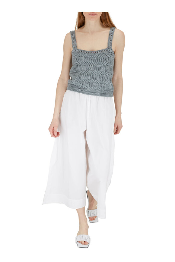 Vince - White Side Slit Cotton Culottes