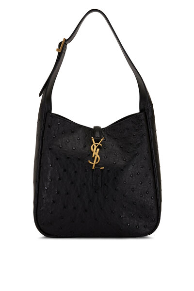 Saint Laurent Women's Black Monogram Hobo Shoulder Bag | by Mitchell Stores